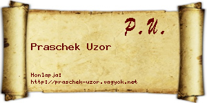 Praschek Uzor névjegykártya